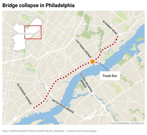 map of 195 bridge collapse
